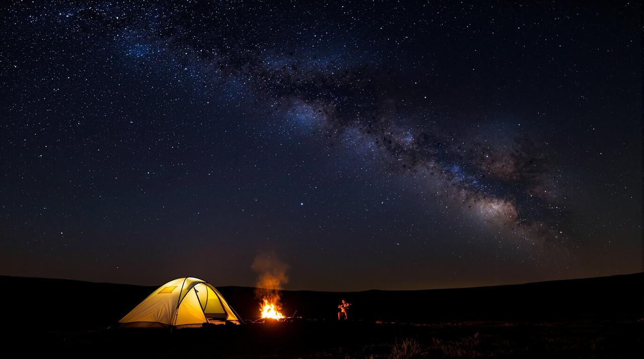 欧美私人影院-用户投稿：户外露营星空延时摄影